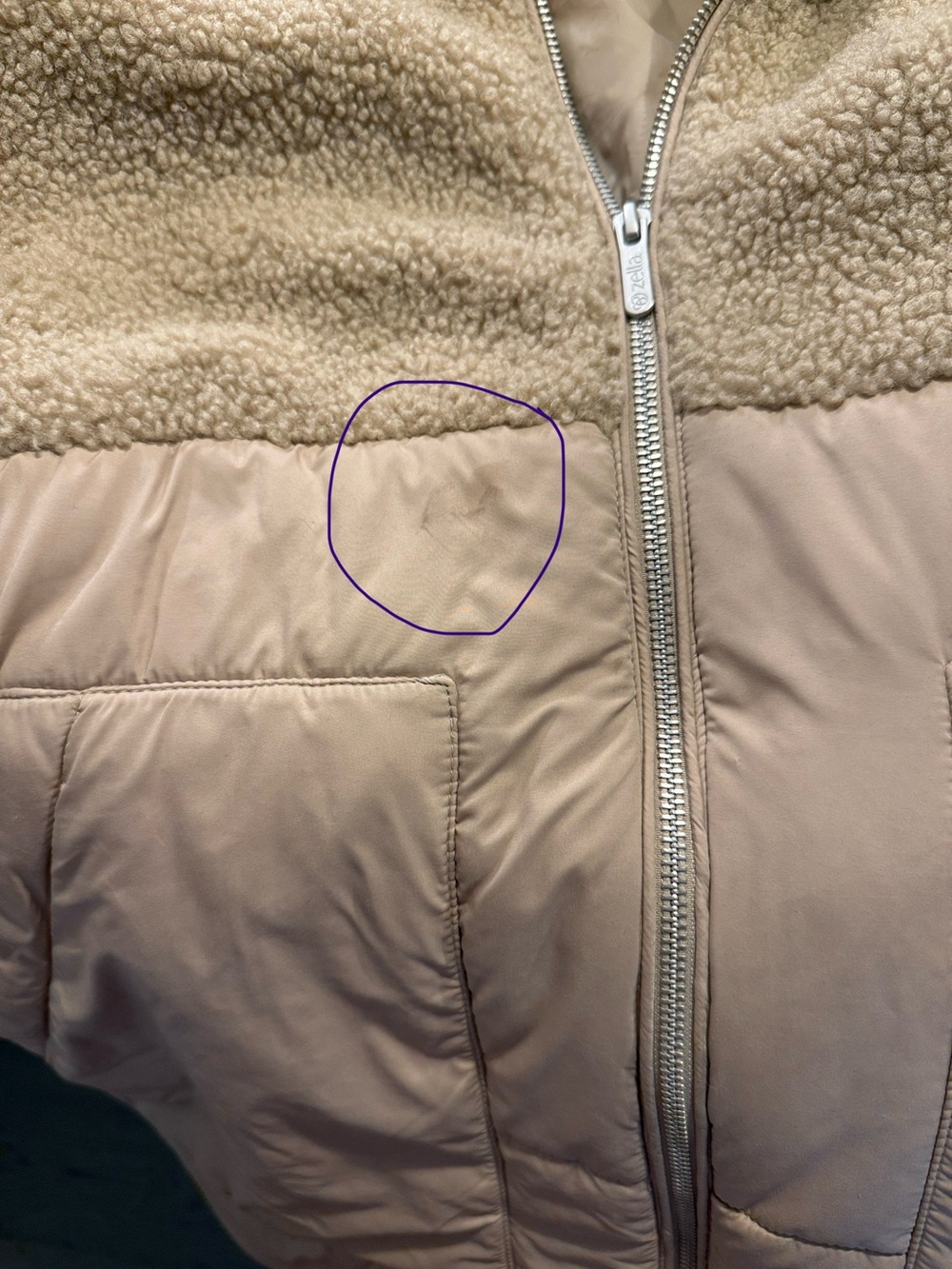 Zella Hybrid Faux Shearling Pocket Jacket - Picture 3 of 3